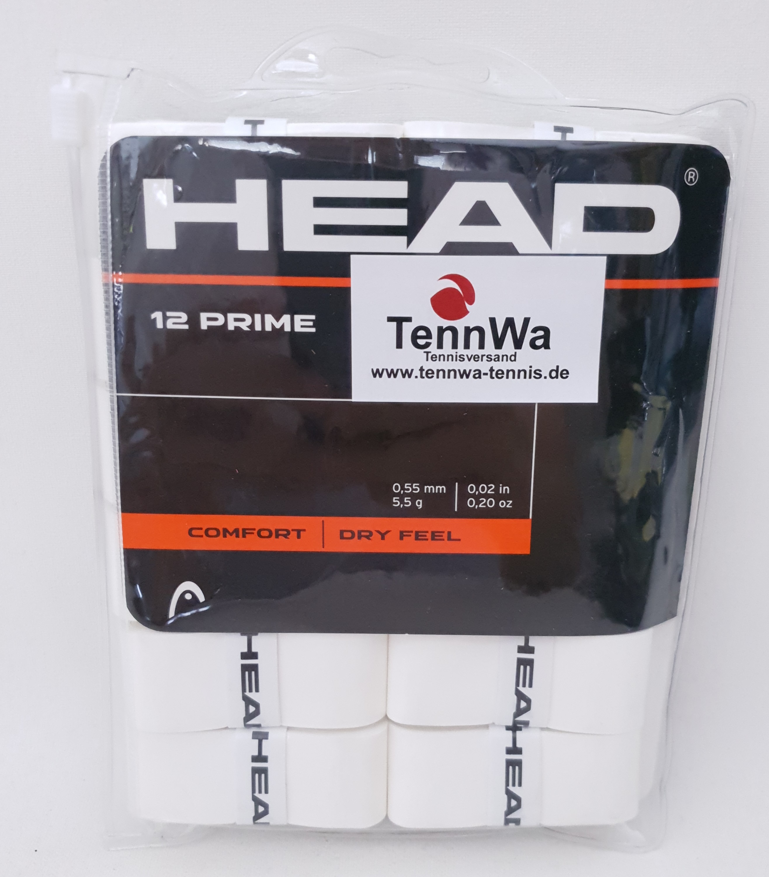 HEAD Prime Overgrip weiß, 12er Pack