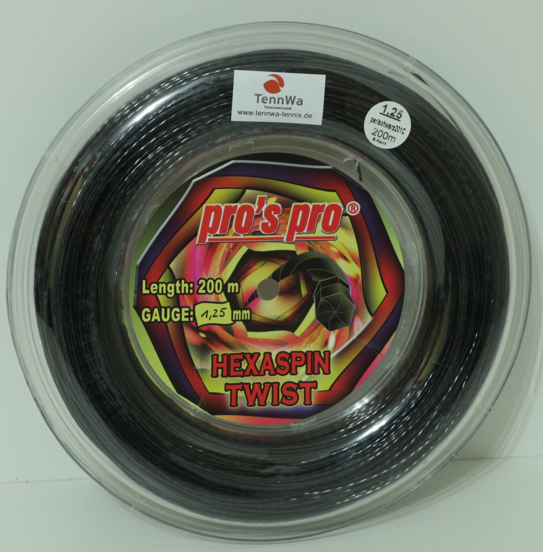 Pros Pro Hexaspin Twist schwarz, 200m