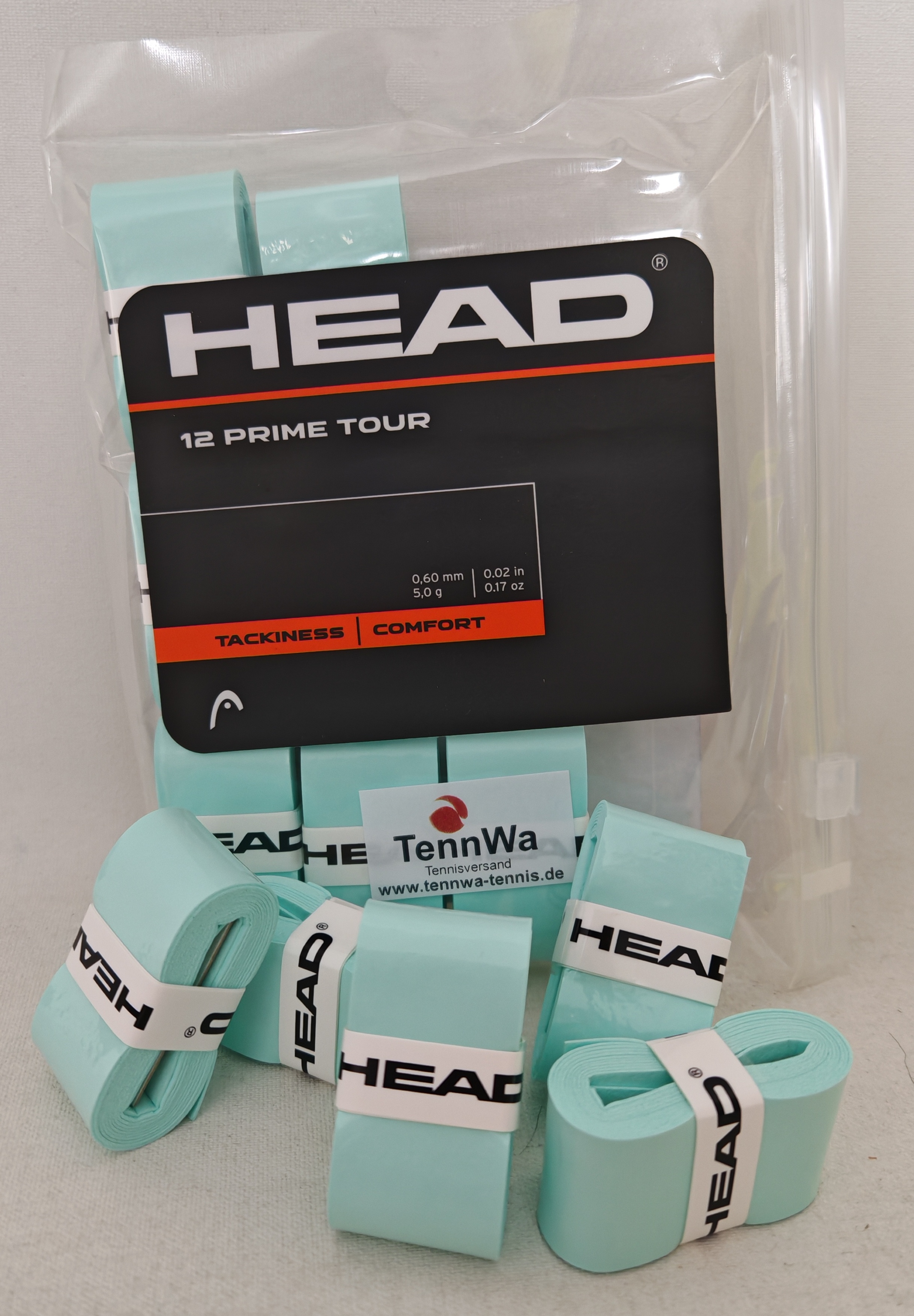 HEAD Prime Tour Grip iceblue, 5er Pack 