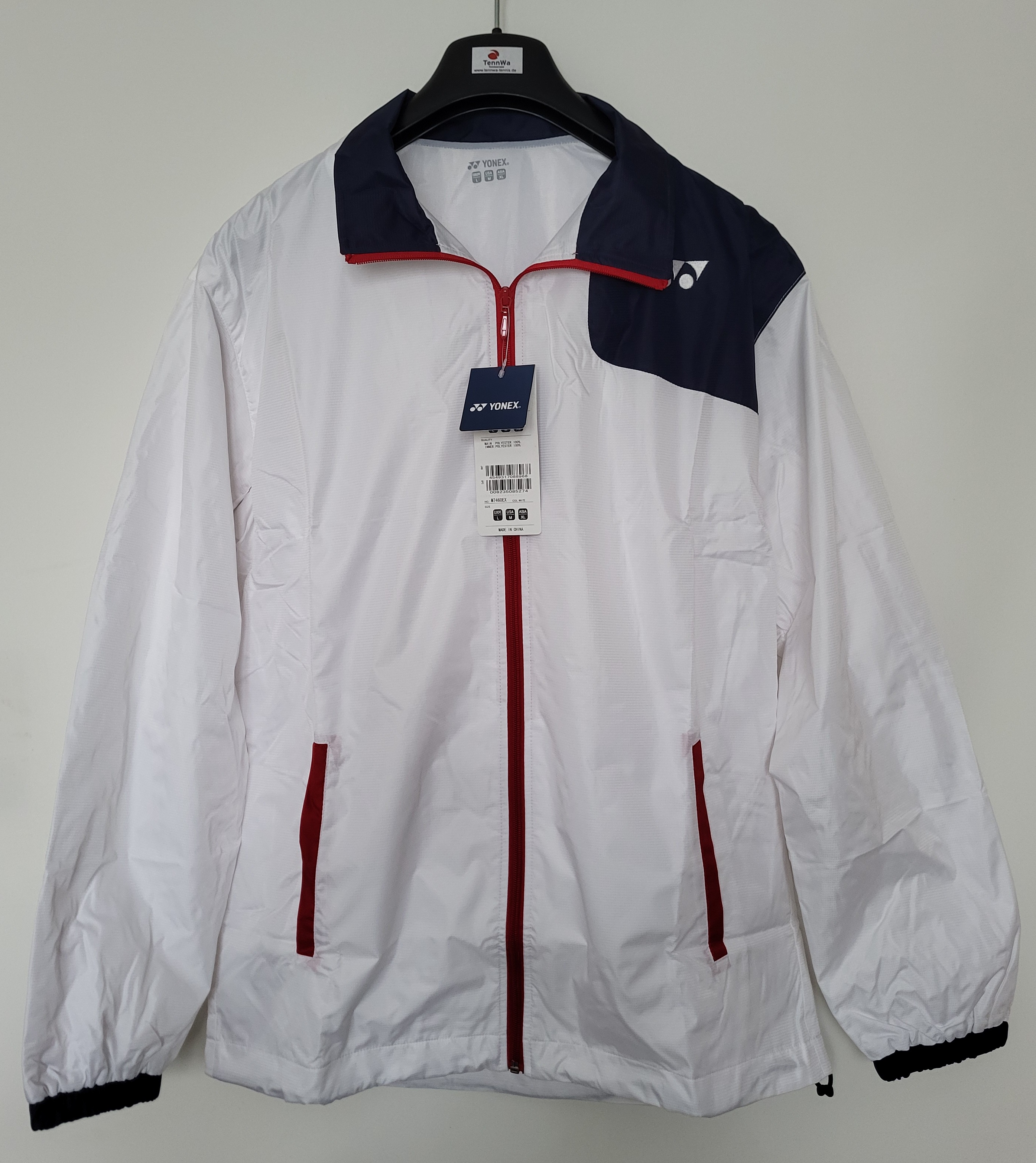 Yonex Herren Traningsjacke weiß/blau