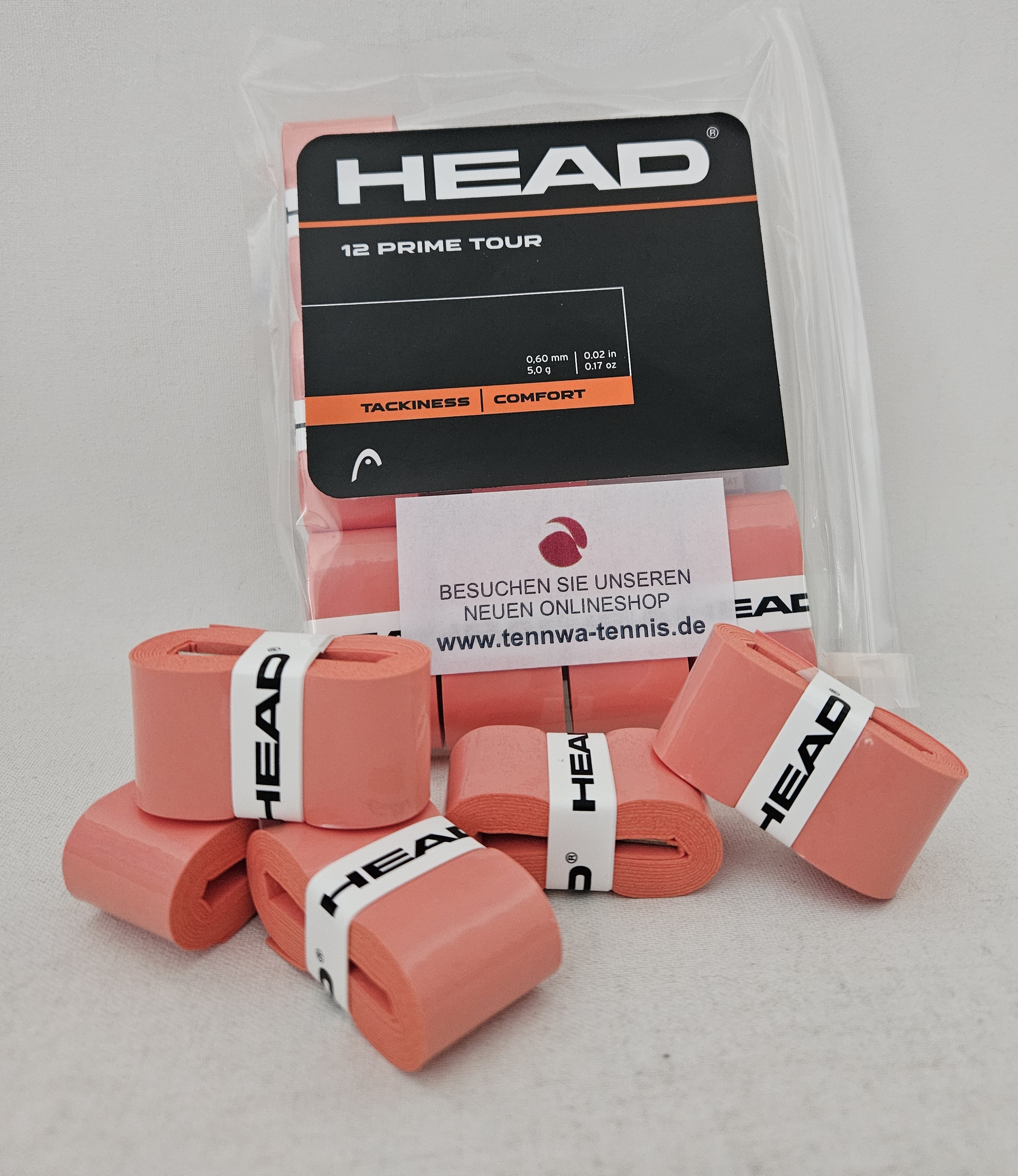 HEAD Prime Tour Grip lachs, 5er Pack 