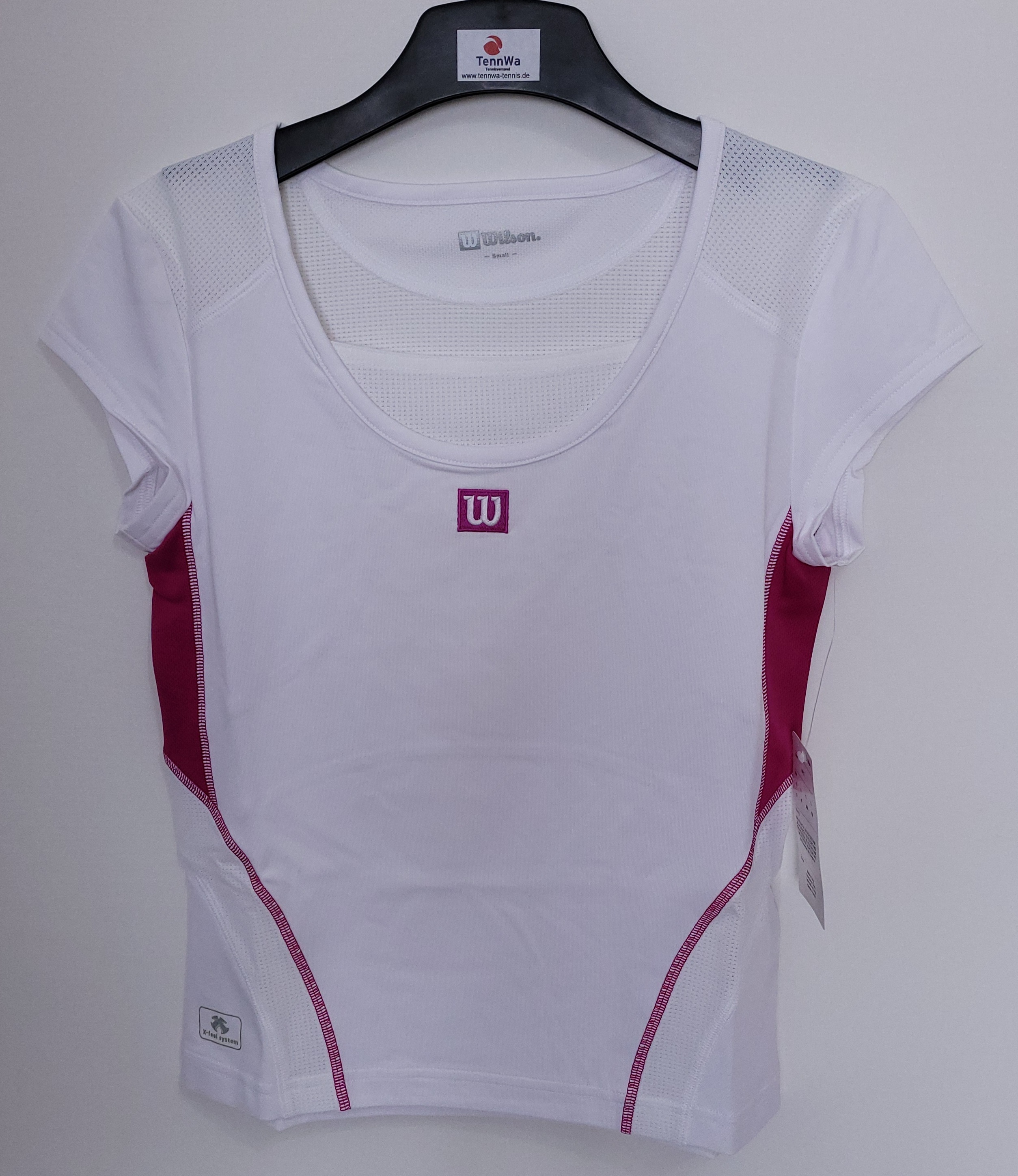 Wilson X Line Shirt, weiß/magenta