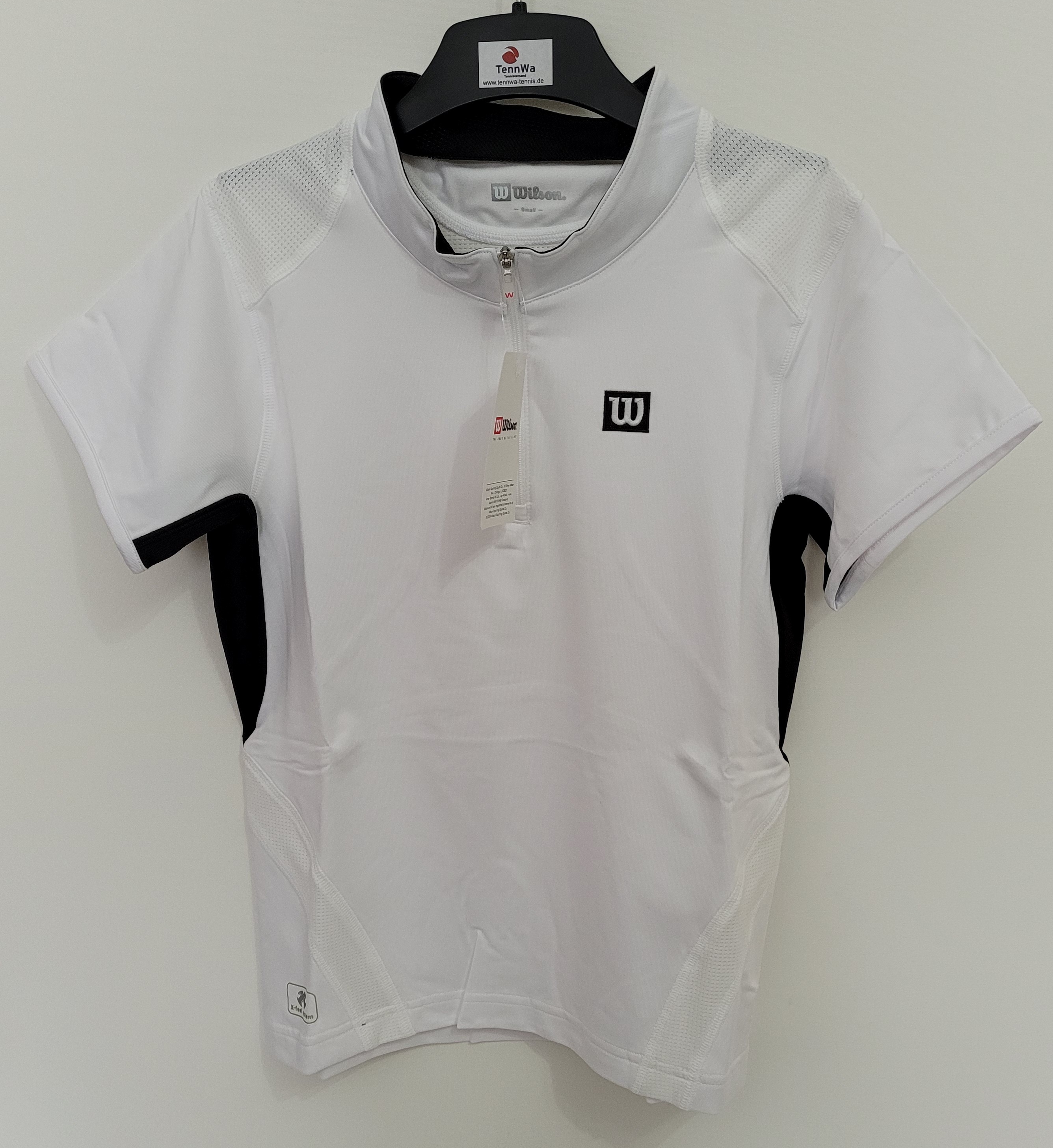 Wilson X Line Half Zip Shirt, weiß/schwarz