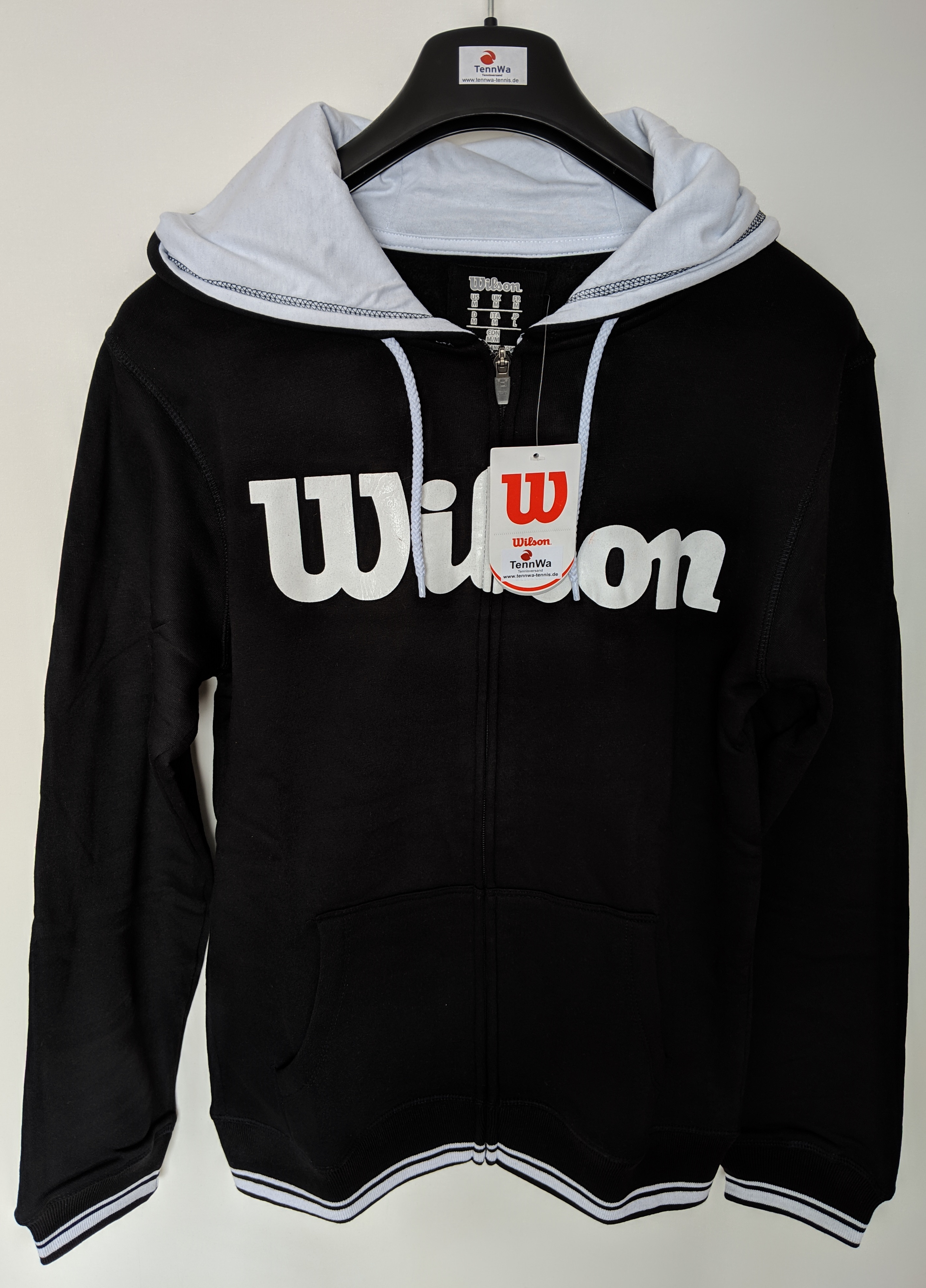 Wilson Team Script Hooded Jacket schwarz