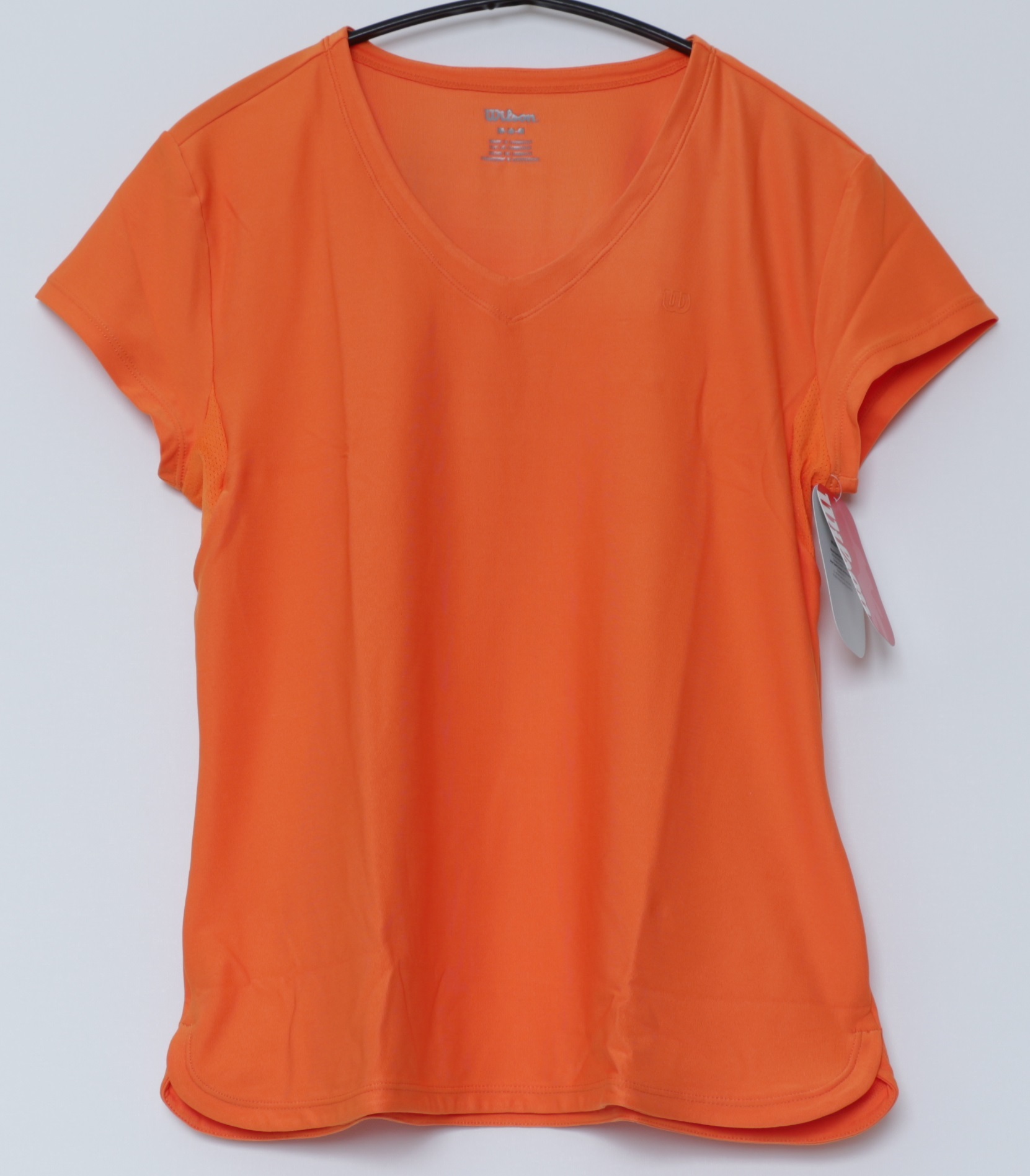 Wilson Short Sleeve V-Neck Damen Funktions-Shirt orange