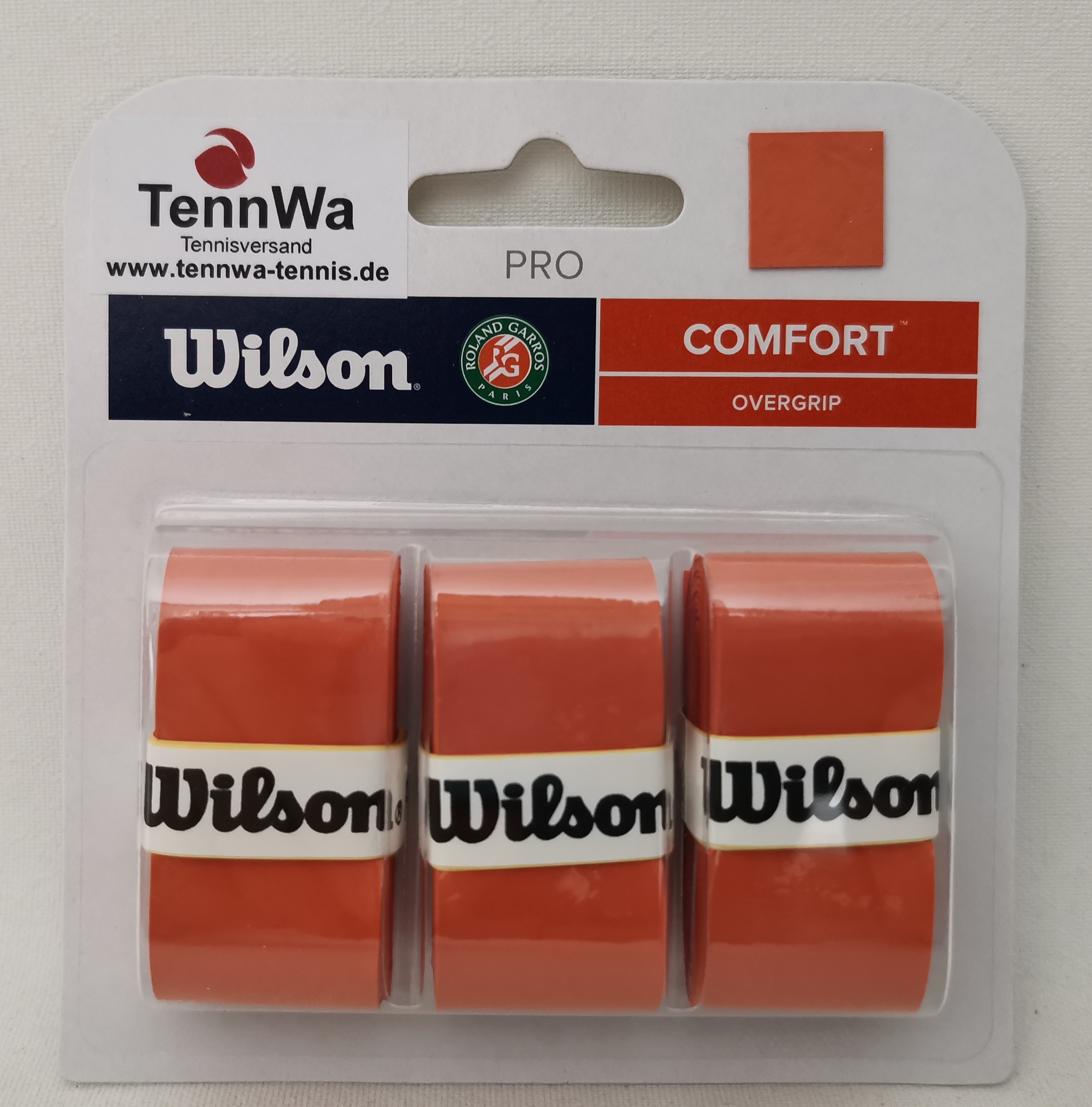 Wilson RG Pro Overgrip 3er Pack, orange