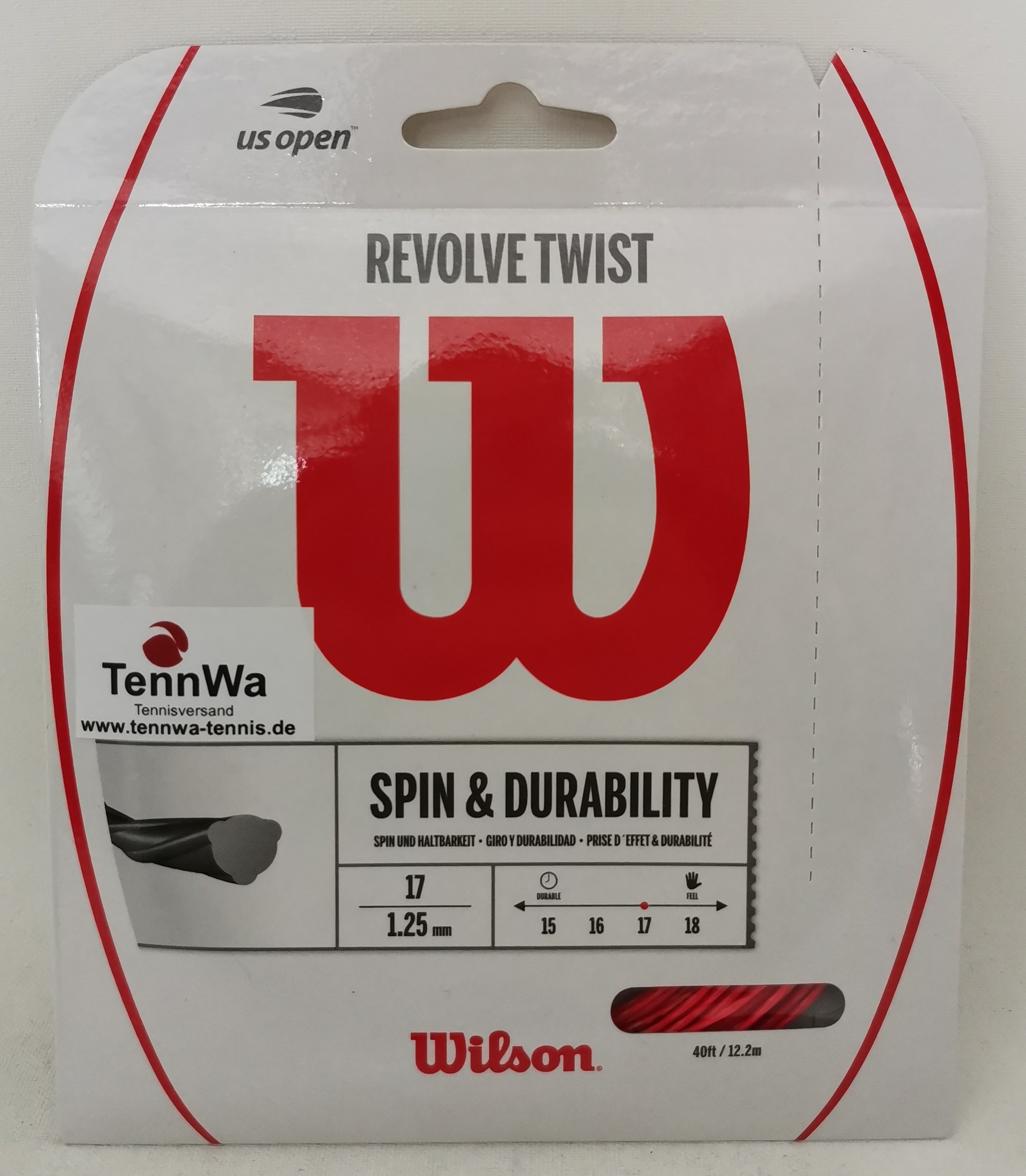 Wilson Revolve Twist 1,25mm rot, 12,2m